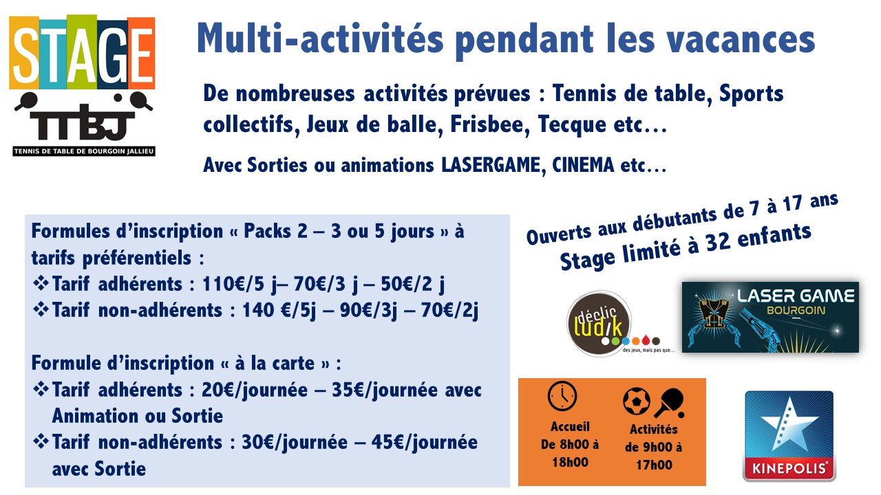 Affiche Stage Multi-Activités Février 2025